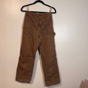 Animal Print Carpenter Pants